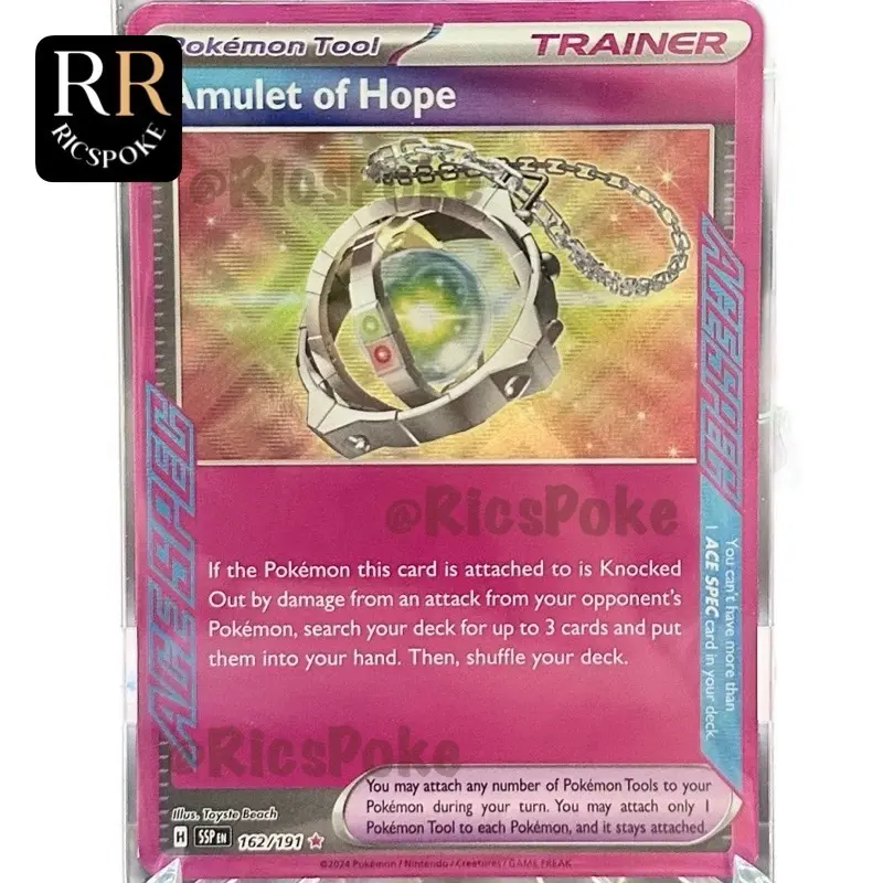 Amulet of Hope (TRAINER) REVERSE HOLO - Surging Sparks. English Version. Pokemon TCG