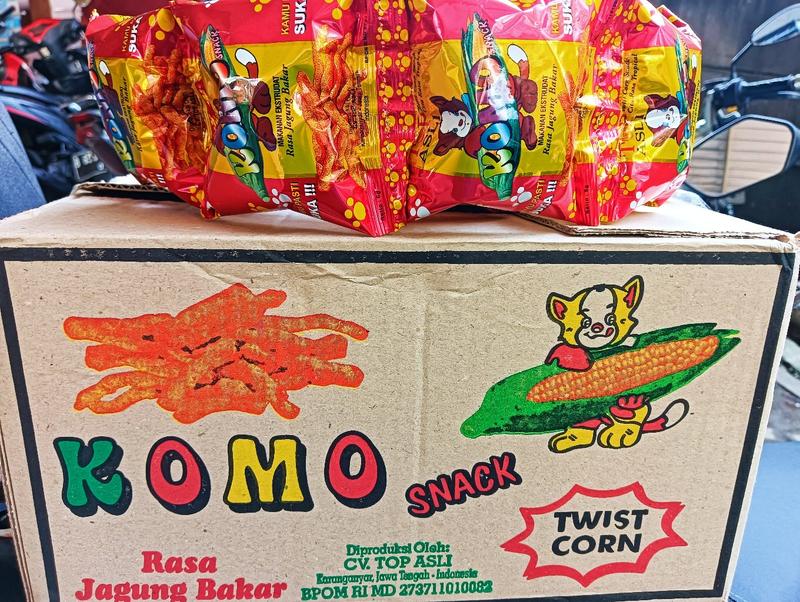 Product Introduction of Snack Chiki Komo Berhadiah Uang Jika Beruntung | Jajanan Snack Ciki Jadul | Snack Ciki Rasa jagung Panggang Berhadiah Isi 40 pcs Perkarton 6