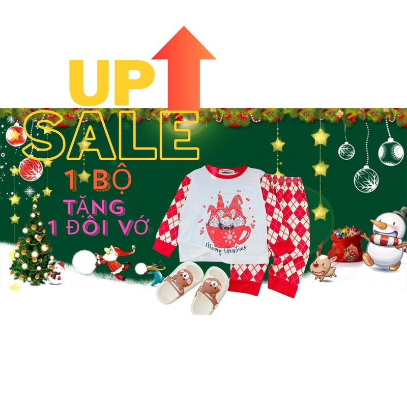  Bộ Dài  NOEL Cho Bé Trai Bé Gái 8-25kg Bộ Quần Áo Ông Già Noel MinGy BaBy Chất Thun Lạnh Co Giãn 4 Chiều 