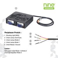 Gambar LUXIMOS Lampu Tembak Slim Cahaya Biled 32W Putih Kuning Grill Mobil Motor Devil 2 Mata Tembus Hujan Kabut MS2 - NINE - Blue dari Nine Autoseries Surabaya Kab. Sidoarjo 4 Tokopedia