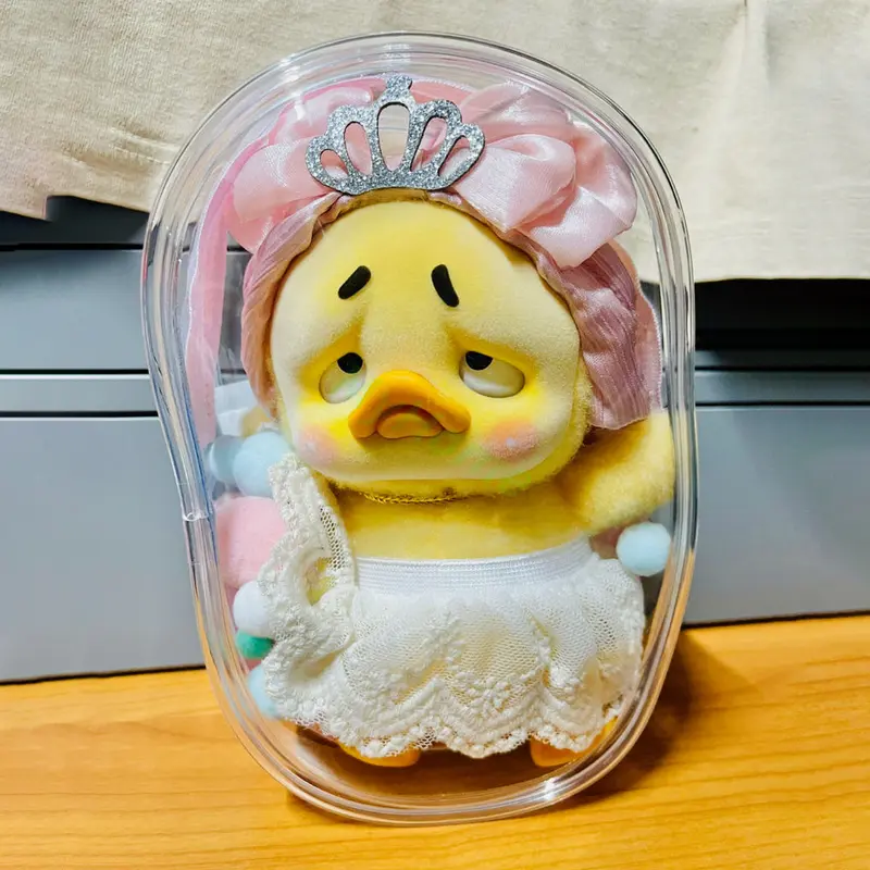 18cm Tas Pouch Upset Duck PVC Tas PVC Upset Duck transparent storage bag pouch Upset Duck (only bag) Tas Penutup Pelindung Untuk Boneka tas upset duck(sell only Tas transparan) 4
