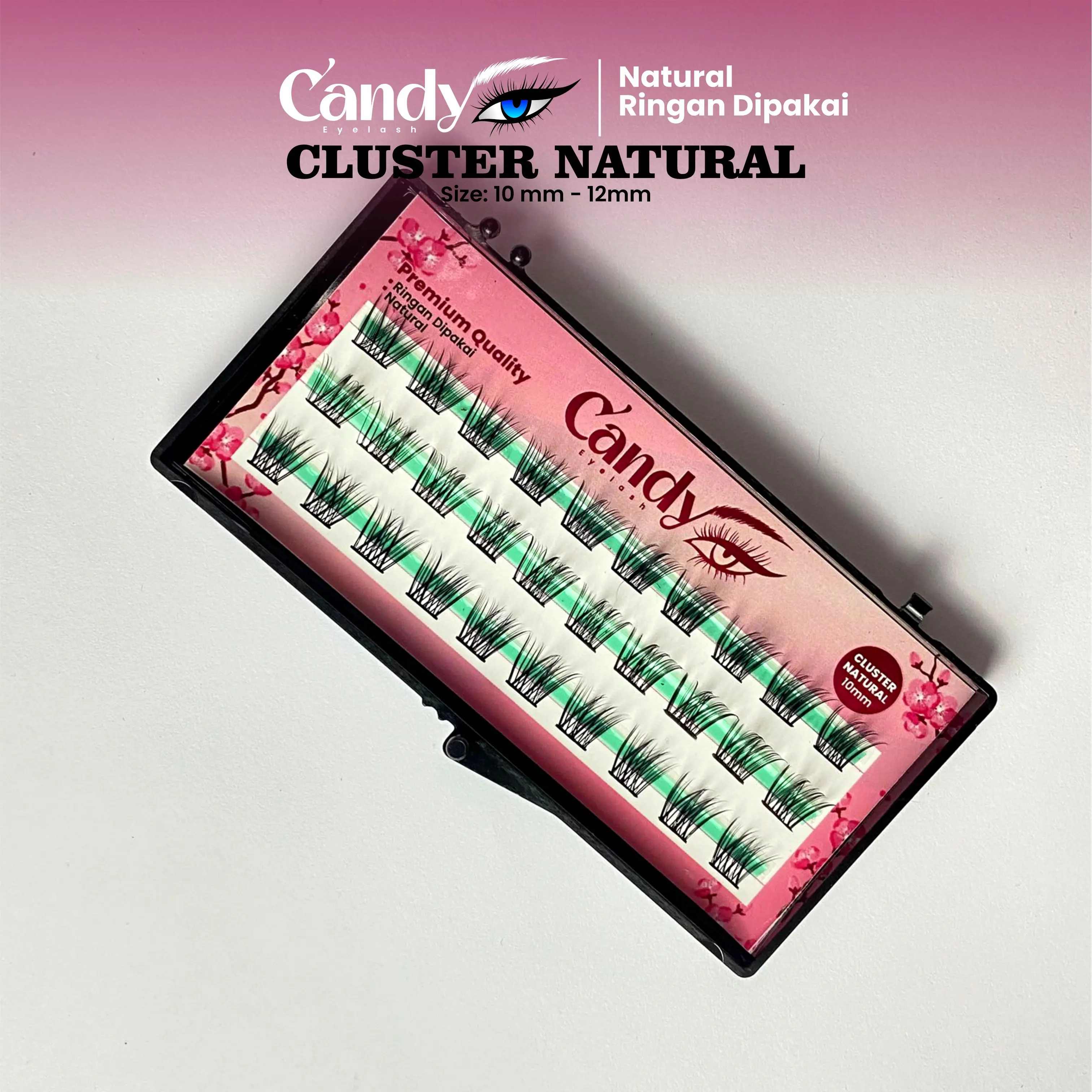 CANDY EYELASH BULU MATA CLUSTER NATURAL 10MM - 12MM DAN MIX Bulumata