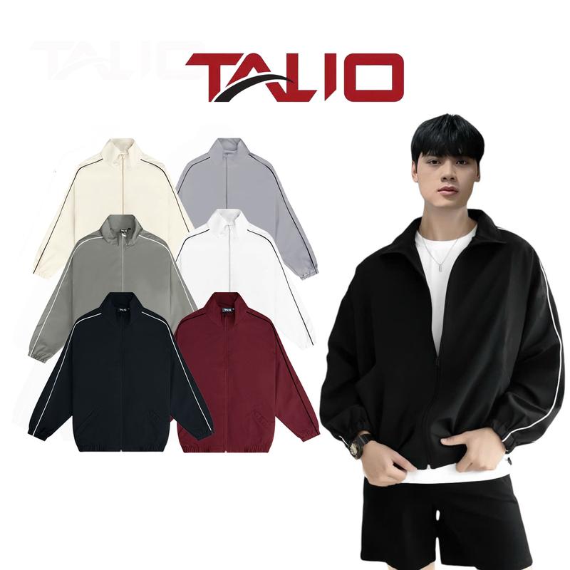 Áo khoác gió dù 2 lớp sọc kẻ tay TALIO, trượt nước, cản gió, dành cho nam và nữ KG202