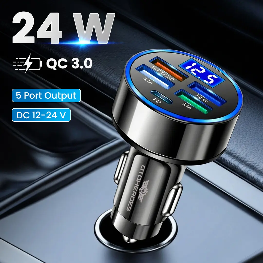 OTOHEROES Car Charger Mobil Fast Charging PD QC 3.0 USB Type C A 24W - C9