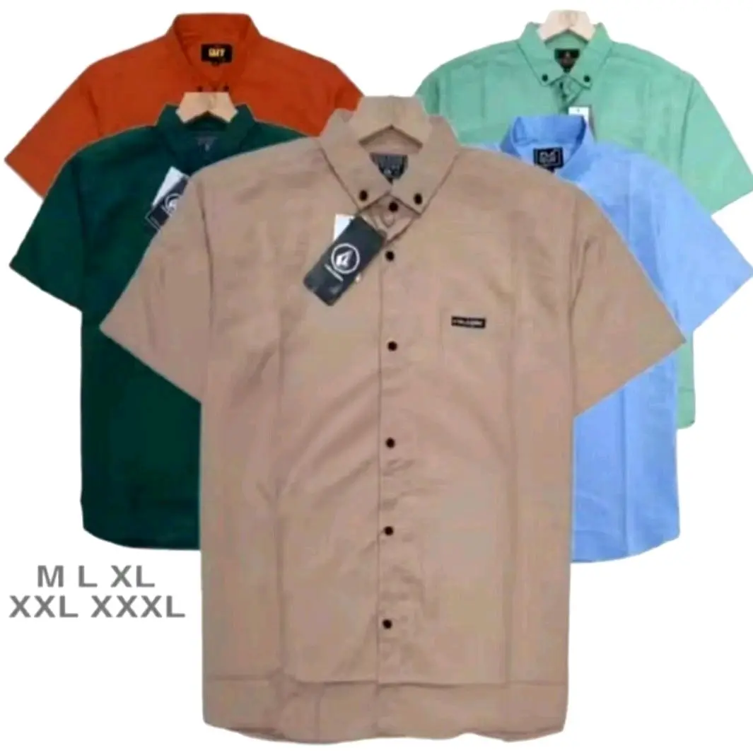 Kemeja Polos Pria Slim fit Boy Bahan Katun Signature Vito