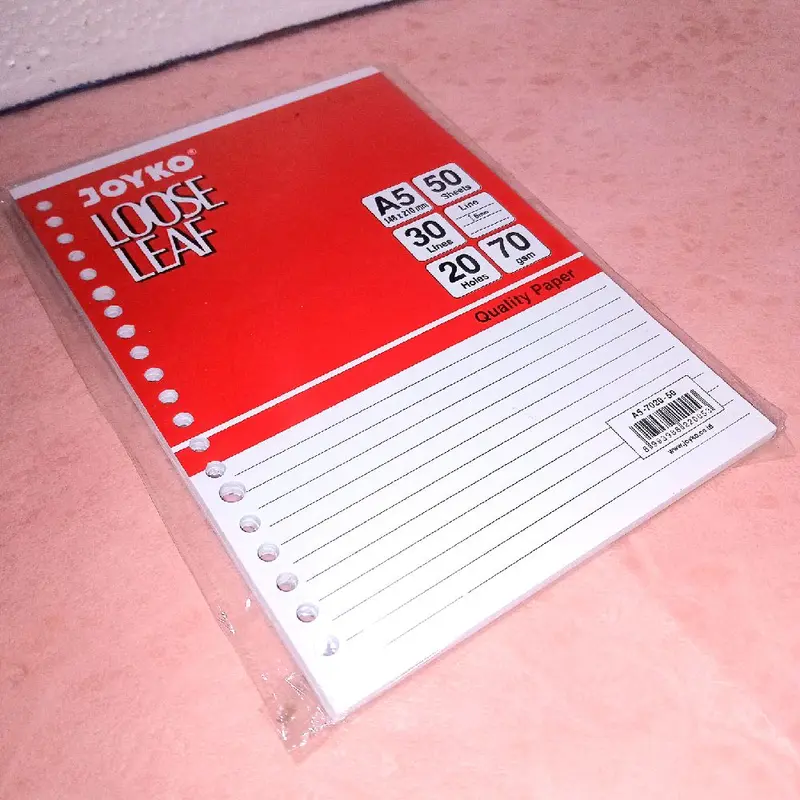 Kertas Binder Loose Leaf Joyko Ukuran B5 & A5 Isi 50 Lembar 3