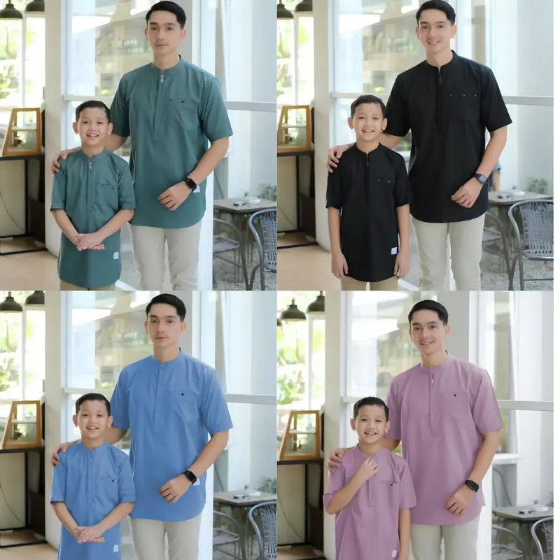 FAMA Koko Kurta Terbaru Cuople Ayah Dan Anak Lengan Pendek 0