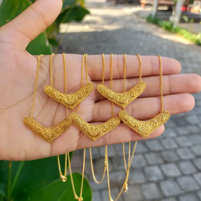 Kalung Minang Mini Jawan Pasir Lapis Emas 0