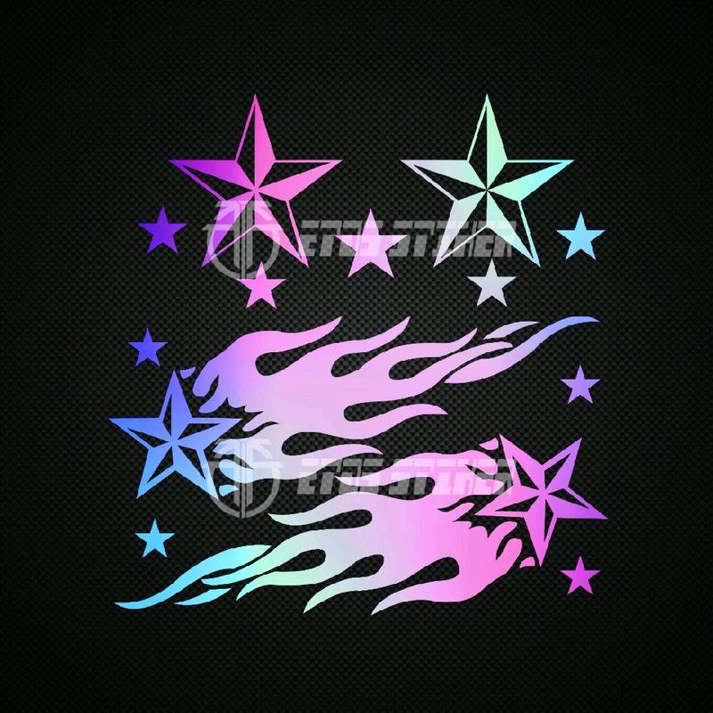 STIKER BINTANG CUTTING 1 set sticker API body motor cutting bintang ...