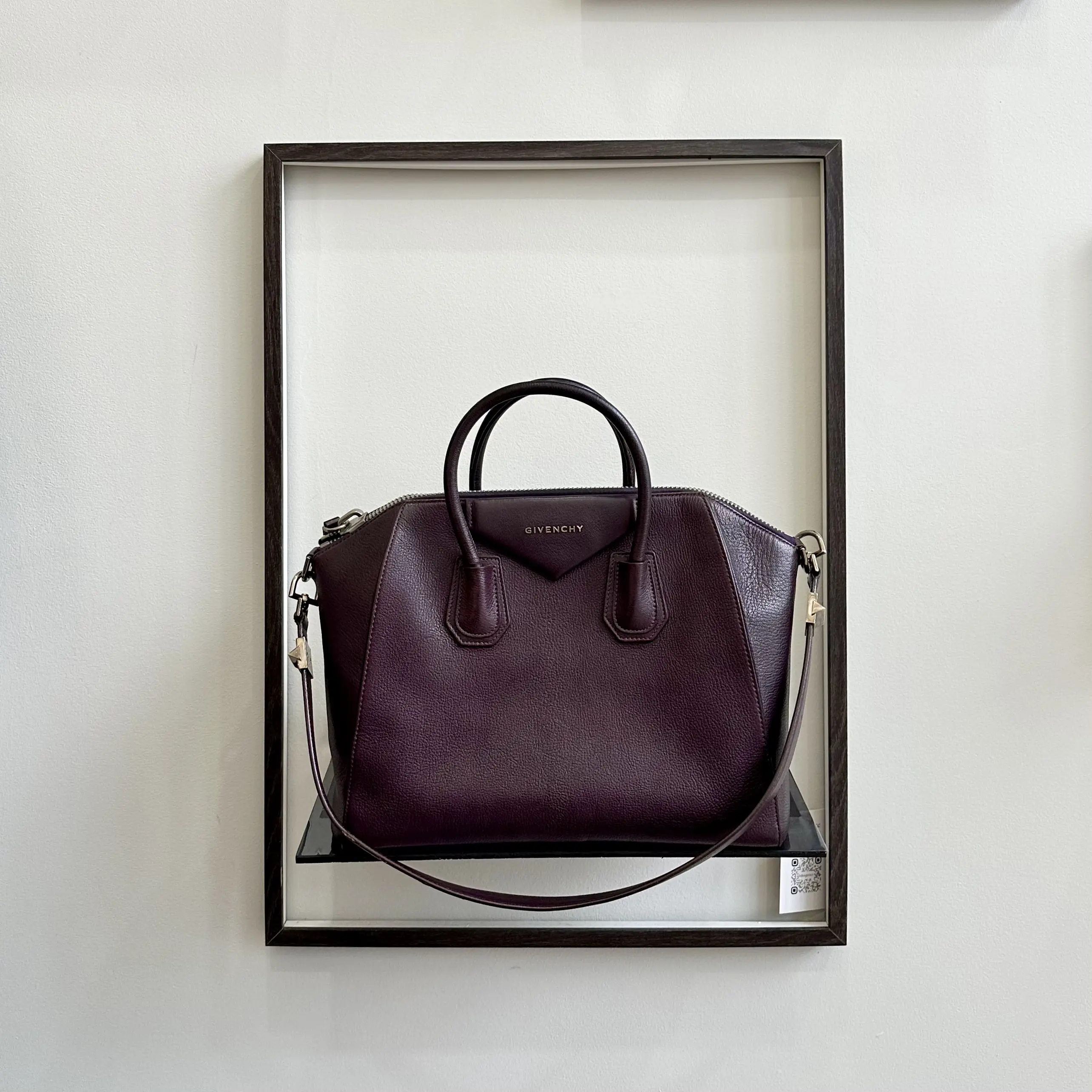 [Preloved] Givenchy Large Antigona 2way Purple Grained Leather Shoulder SHW