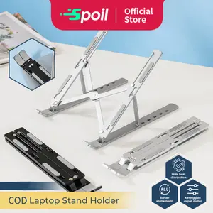 【COD】Tablet Stand Laptop Stand Holder Dudukan Laptop Aluminium Alloy For iPad Kit kipas pendingin Computer Lipat Komputer