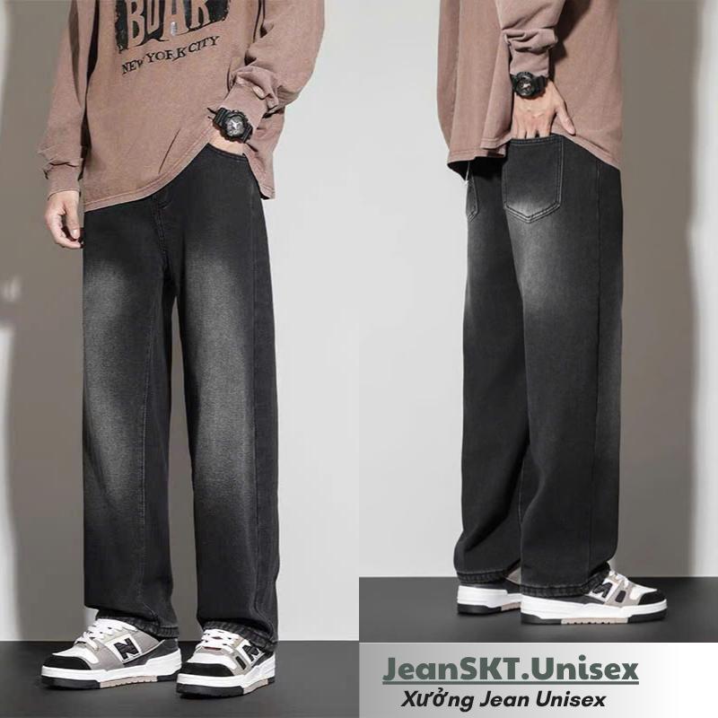 JeanSKT Unisex Quần Jean Wash Màu Nam Nữ Ống Suông Regular Fit Vải Cotton 99% Chất Lượng Cao Xưởng Haven's