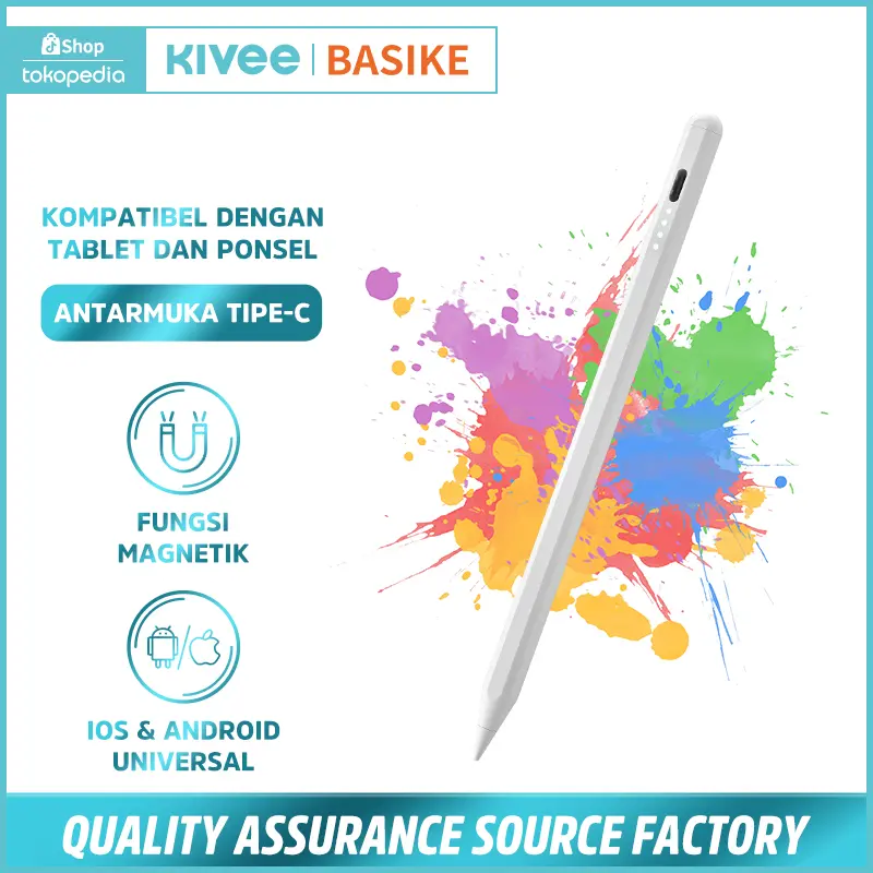 KIVEE Stylus Pen Universal Stylus Pen Universal Kapasitif Multifungsi Layar Sentuh Pena Pensil Gambar Stylus Aktif 0