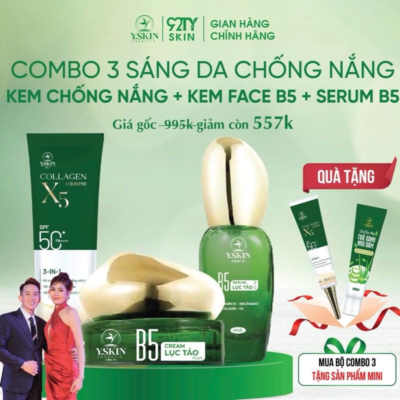 MUA 2 TẶNG 1 COMBO MỚI Combo 3 Dưỡng Da Chống Nắng Sun Pro Yskin Serum - Kem CN sun pro- Kem face Tặng srm mini hoặc kcn mini hoặc tẩy da chết