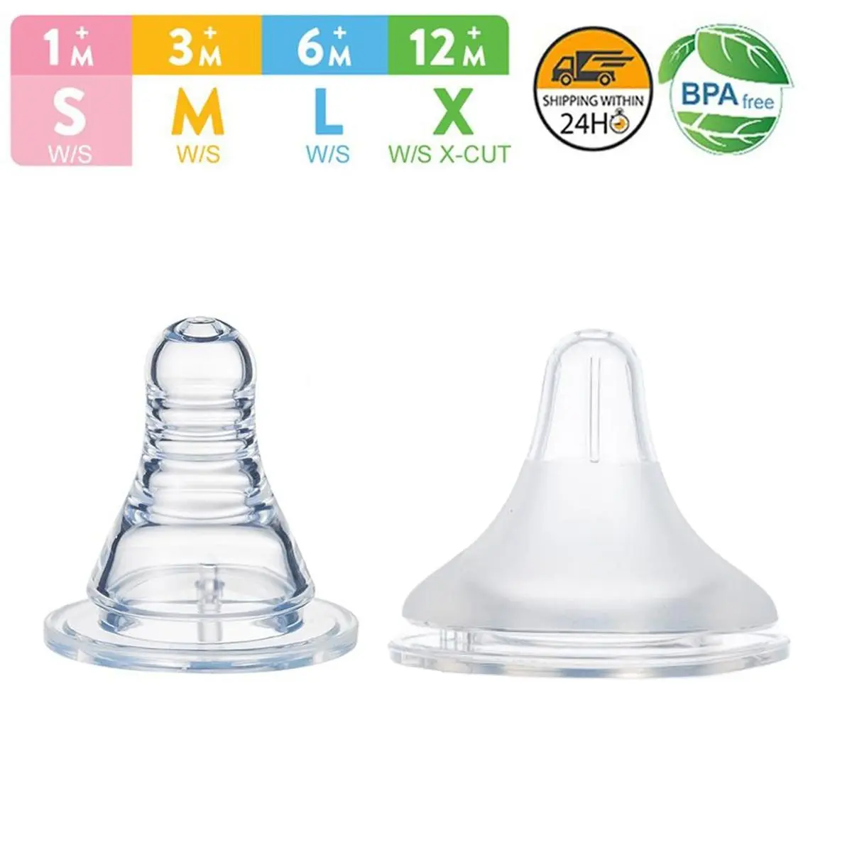 Baby Pacifier Transparent And Soft Silicone BPA-Free Suitable For Baby Bottle Pacifier XNZ/MNZ