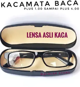 Kacamata baca lensa asli kaca pria dan wanita untuk mata rabun dekat ukuran plus 1.00 sampai plus 4.00 ready stok bayar di tempat bonus box dan lap pembersih