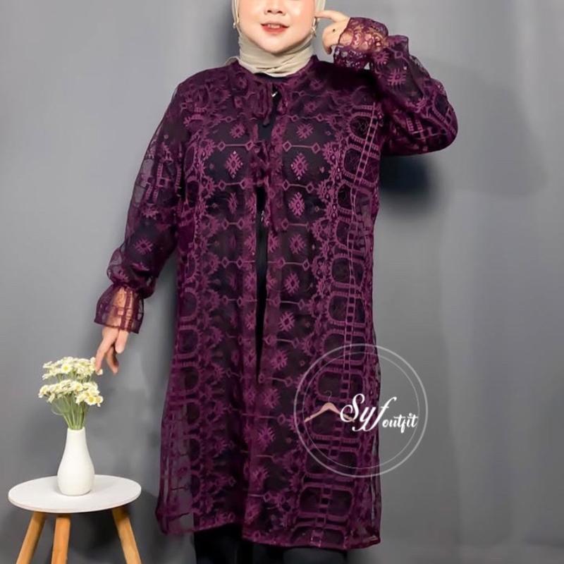ZAIMA TUNIK BRUKAT OUTER KONDANGAN WANITA 1