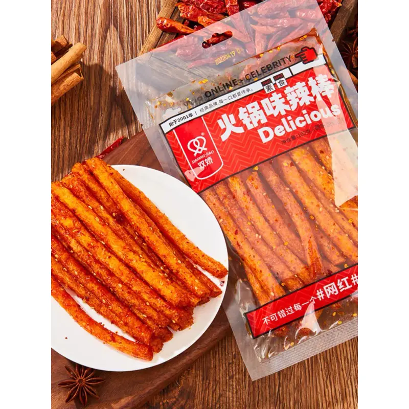 Shuang Jiao Delicious 102 gram Spicy  Delicious 102gr Snack Pedas 5