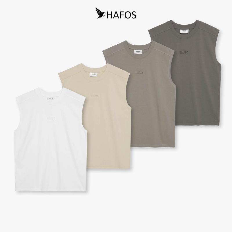 [Deal ưu đãi] Áo ba lỗ nam HAFOS - áo TANKTOP cổ tròn chất vải Cotton mềm mịn, thoáng mát, thấm hút mồ hôi, đa dạng màu sắc - Form Regular Fit Menswear - HAFOS