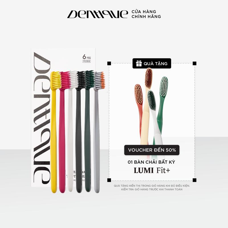 Combo 6 Bàn Chải Đánh Răng DENTIQUE STANDARD TOOTHBRUSH– Chăm Sóc Răng Miệng, Làm Sạch Răng & Nướu Dịu Nhẹ
