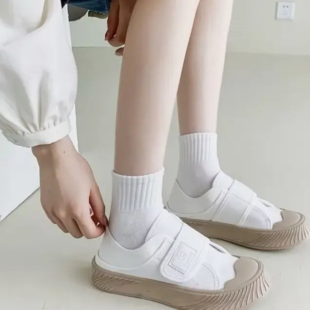 JOIN Kaos Kaki Sekolah Kantor Women Shock / Kaos Kaki Wanita Murah Solid Color / Kaos Kaki Pendek Polos Colorful COCONUT 203 5