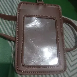 ID card holder Name tag Holder 3 slot kartu. ID card holder kulit sintetis