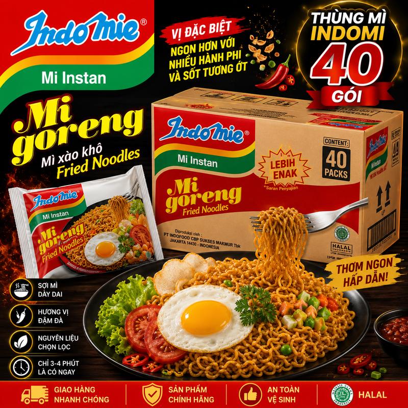 Mì Trộn Indomie Vị Đặc Biệt 85g x Thùng 40 Gói