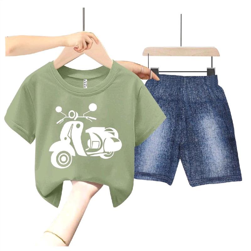 SETELAN ANAK CELANA SEMI JEANS DIGITAL SABLON // GAMBAR VESPA 5