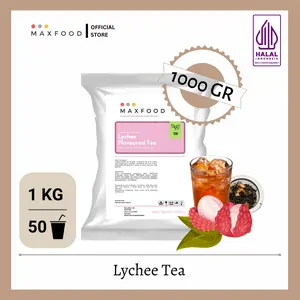 MAXFOOD - Lychee Tea Powder Drink / Bubuk Minuman Serbuk Teh Rasa Leci