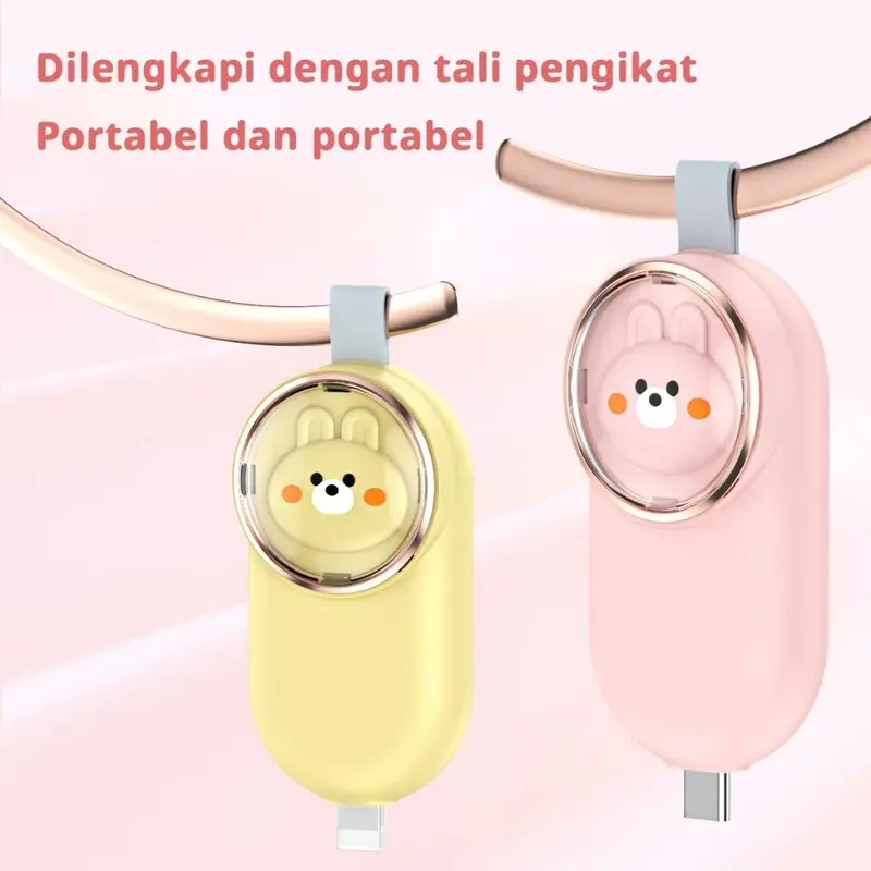 Powerbank Mini Type-C dan IPhone 2500mAh Darurat Saku Portabel 7
