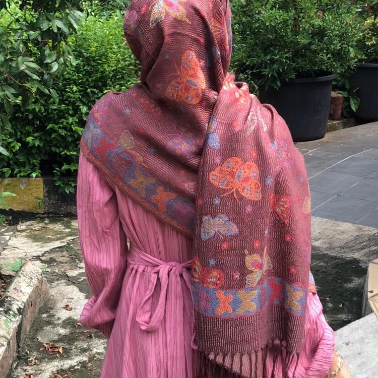 Hijab Pashmina Cashmere motif Butterfly 6