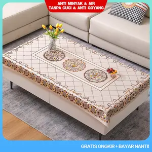 [COD] Loyal Bosque Taplak Meja 150x90 Cm Meja Ruang Makan Tamu Premium - Taplak Meja Ruang Tamu Motif Oilproof Cover Meja Table Mat An-D201-2H-01 Kain Untuk meja persegi  meja oval