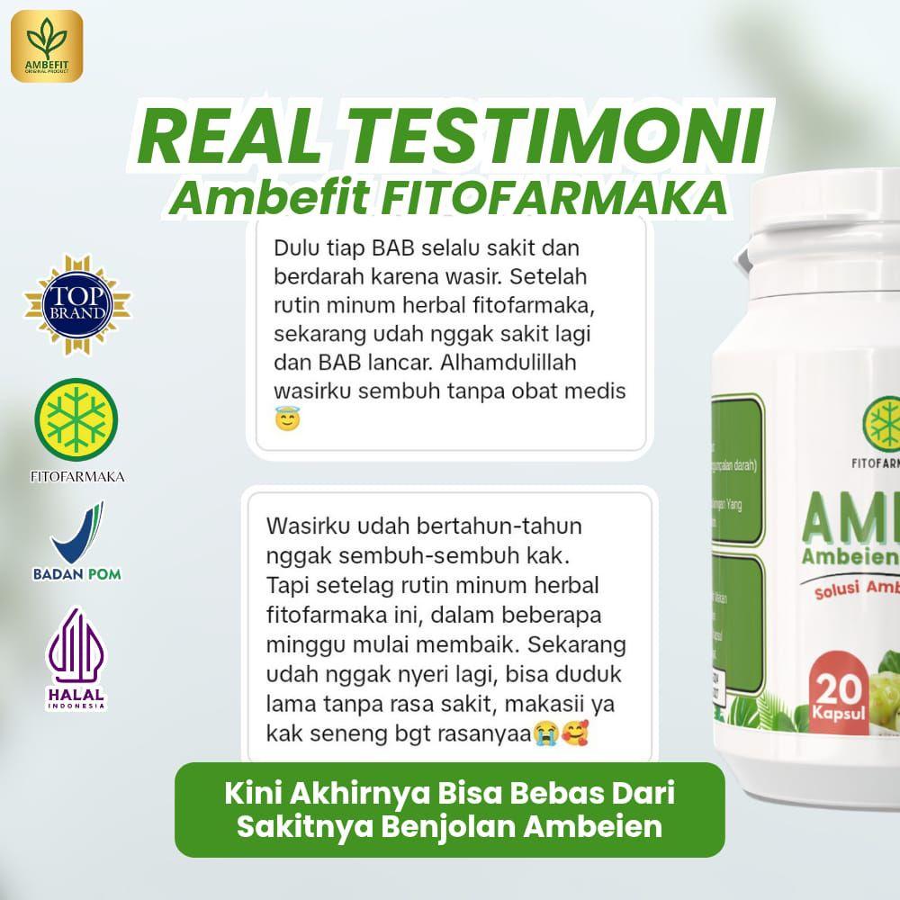 Paket 3 Botol Ambefit Suplemen Wasir Ambeien Herbal Cina TCM 20 Kapsul Halal Bpom
