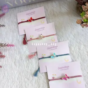 BUTTERFLY BRACELET - GELANG KUPU KUPU TALI SERUT - HANDMADE BRACELET