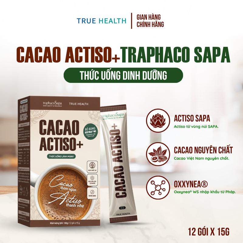 [TraphacoSapa x TrueHealth] Thức Uống Cacao Actiso+ - Bổ Sung Oxxynea, Calo Thấp - Phù Hợp Với Người Ăn Kiêng, Người Muốn Cải Thiện Vóc Dáng, Làn Da
