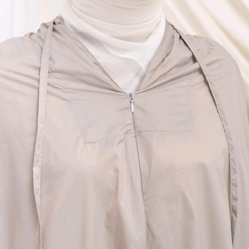 Mukena travel Alula series warna abu-abu, hijrah by shofa marwah, mukena dewasa 6