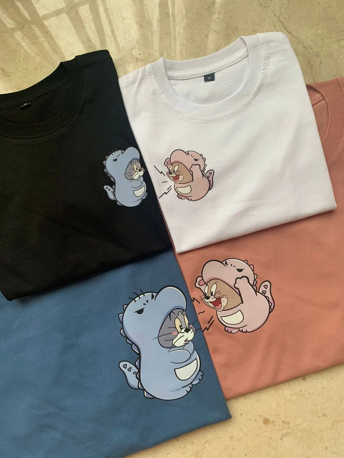 Kaos Couple Keluarga T0m Kucing & J3rry Tikus - Duck'ee