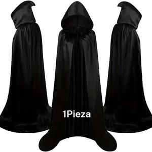 Capa con capucha disfraz de bruja accesorio, perfecta para fiestas de Halloween y eventos de cosplay, decoración para celebraciones en casa