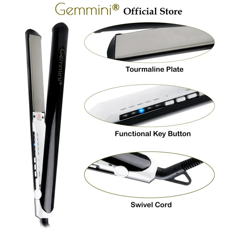 Gemmini 921 Catokan 4in1 Pelurus Smoothing Dan Pengeriting Rambut Slim Design 1