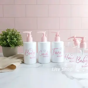 Botol Sabun cair Aesthetic 250ml PINK LOVE Dioly Harga Satuan