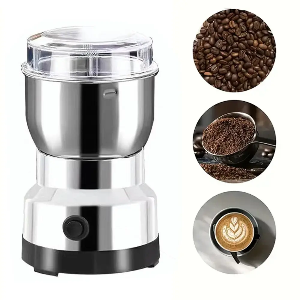 Protable Smart Coffee Bean Grinder - Stainless Steel Dry Mill for Nuts, Spices & More
