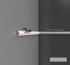 HARGA PERBATANG MOULDING PVC UKURAN 2CM PANJANG 145CM BAHAN ANTI RAYAP