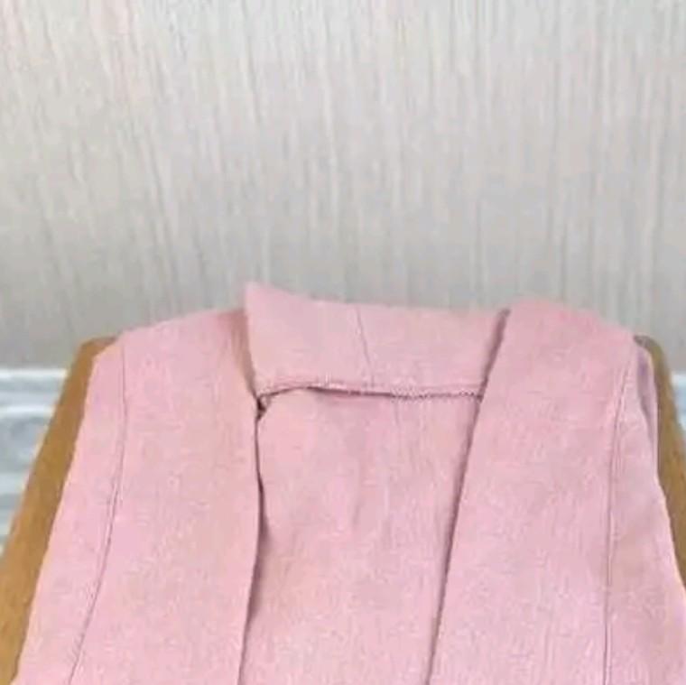 Belia Outer Crop Wanita Lengan 3/4 Linen Crinkle - Baju Atasan Wanita Korean Style - Outer Cardigan Oversize Terbaru Kekinian OOTD Hijab Muslim 6