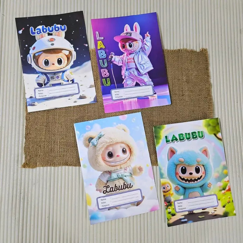 sampul buku tulis fancy/gambar ukuran kwarto ukuran buku tulis biasa 1 pck isi 20 lembar 2