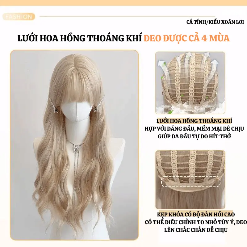 Tóc Giả Dài Bạch Kim, Nữ Hoàng 05, Dành Cho Nữ, Tóc Giả Thay Thế Tổng Hợp, Chịu Nhiệt, Thích Hợp Sử Dụng Hàng Ngày Và Tiệc Tùng, 26 "Bạch Kim tóc  giả  vàng 2