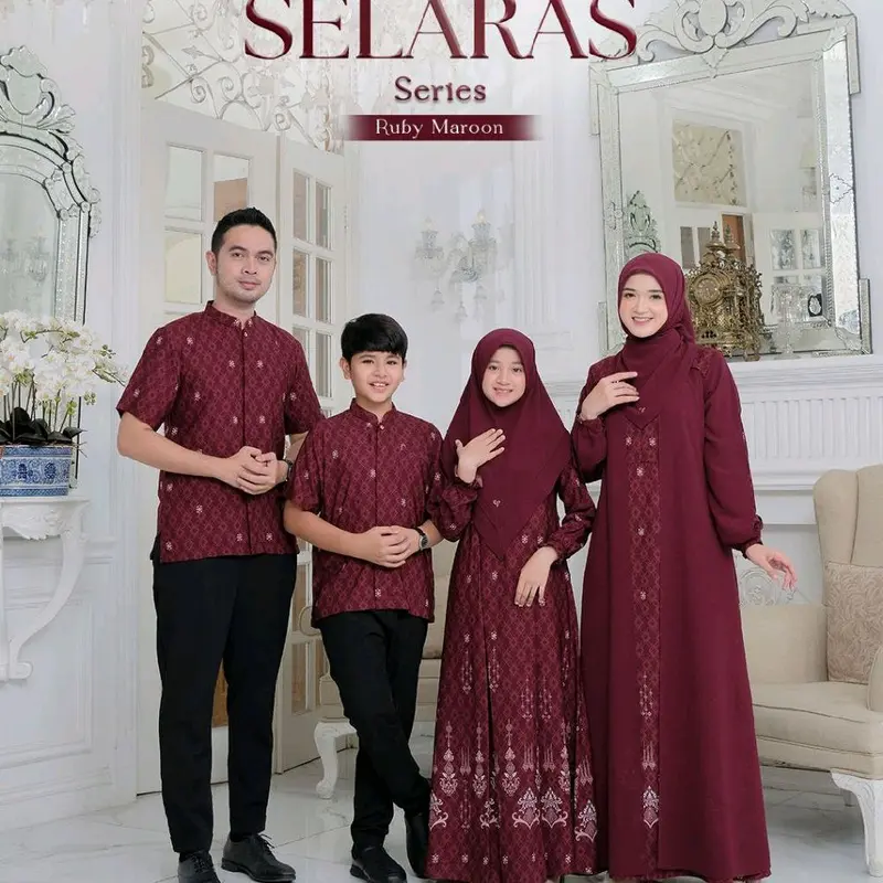 ready selaras series,gamis salvina hijab original ramadhania series Baju Keluarga 0