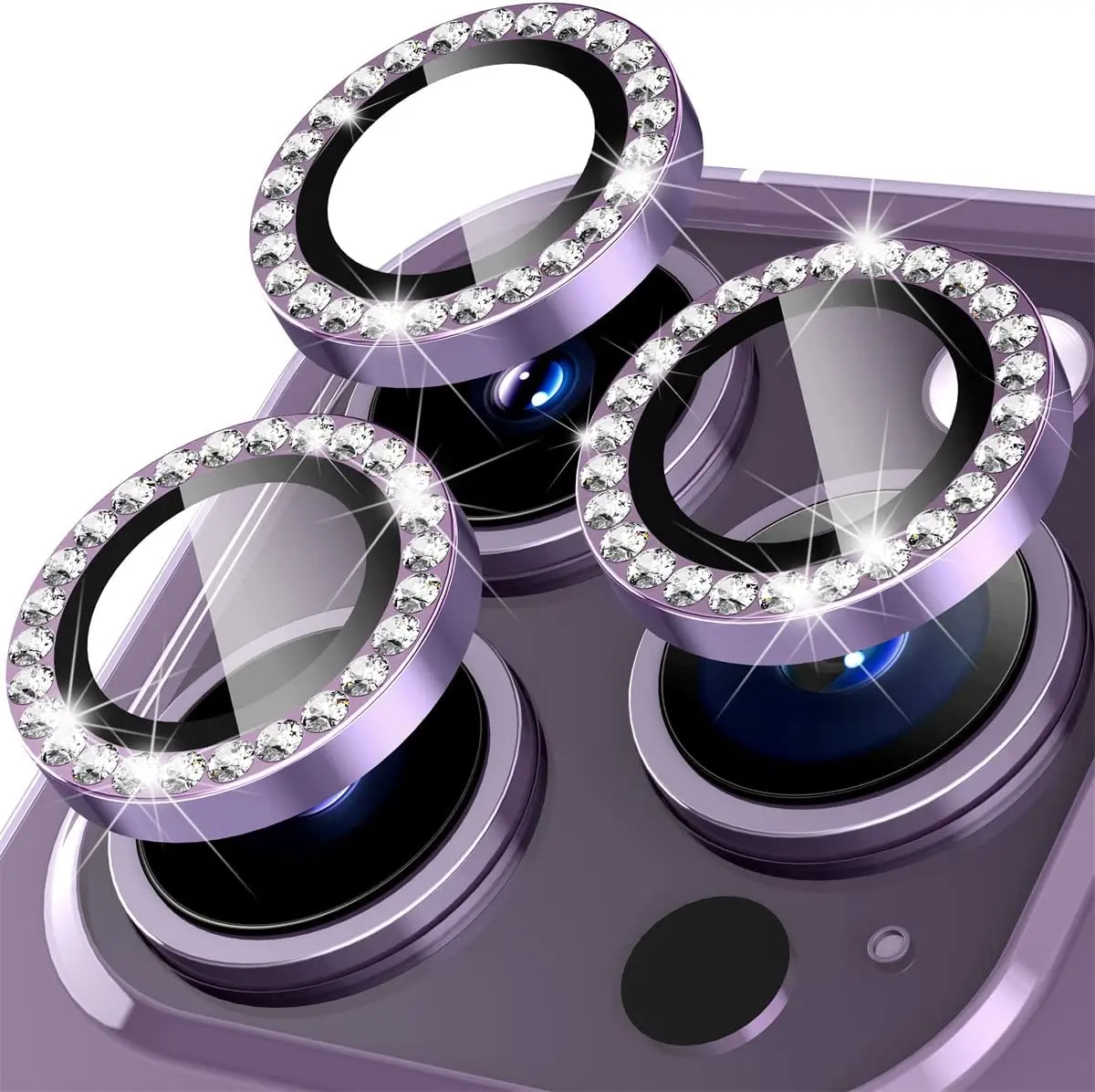 Luxury Diamond Camera Lens Protector Glass For iPhone 15 Pro Max 12 13 Mini Coque For iPhone 11 14 Pro Max 15 Plus Metal Lens Protection Glass
