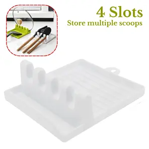Spatula Holder Tatakan Sutil Tatakan Alat Masak Rak Spatula Centong Tutup Panci Sendok Dapur