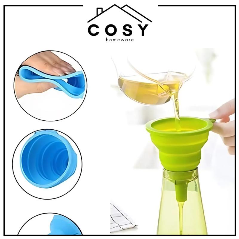 COSY Corong Silikon Lipat Serbaguna Minyak Air Portable Dapur Silicone Mini / Corong Serbaguna Silikon Set Kitchenware