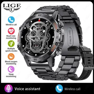 Terbaru LIGE Jam Tangan Pintar Panggilan Bluetooth Asli Pria 100+ Jam Tangan Olahraga Multifungsi Kebugaran IP67 Jam Tangan Pintar Tahan Air